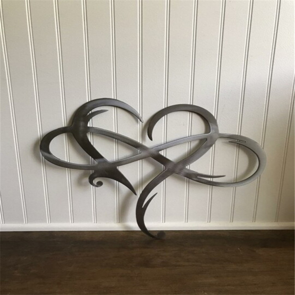 Wrought Iron Heart Wall Decor Hallway Patio Home Kitchen Yard Doorway Indoor Outdoor Hanging Décor Artwork