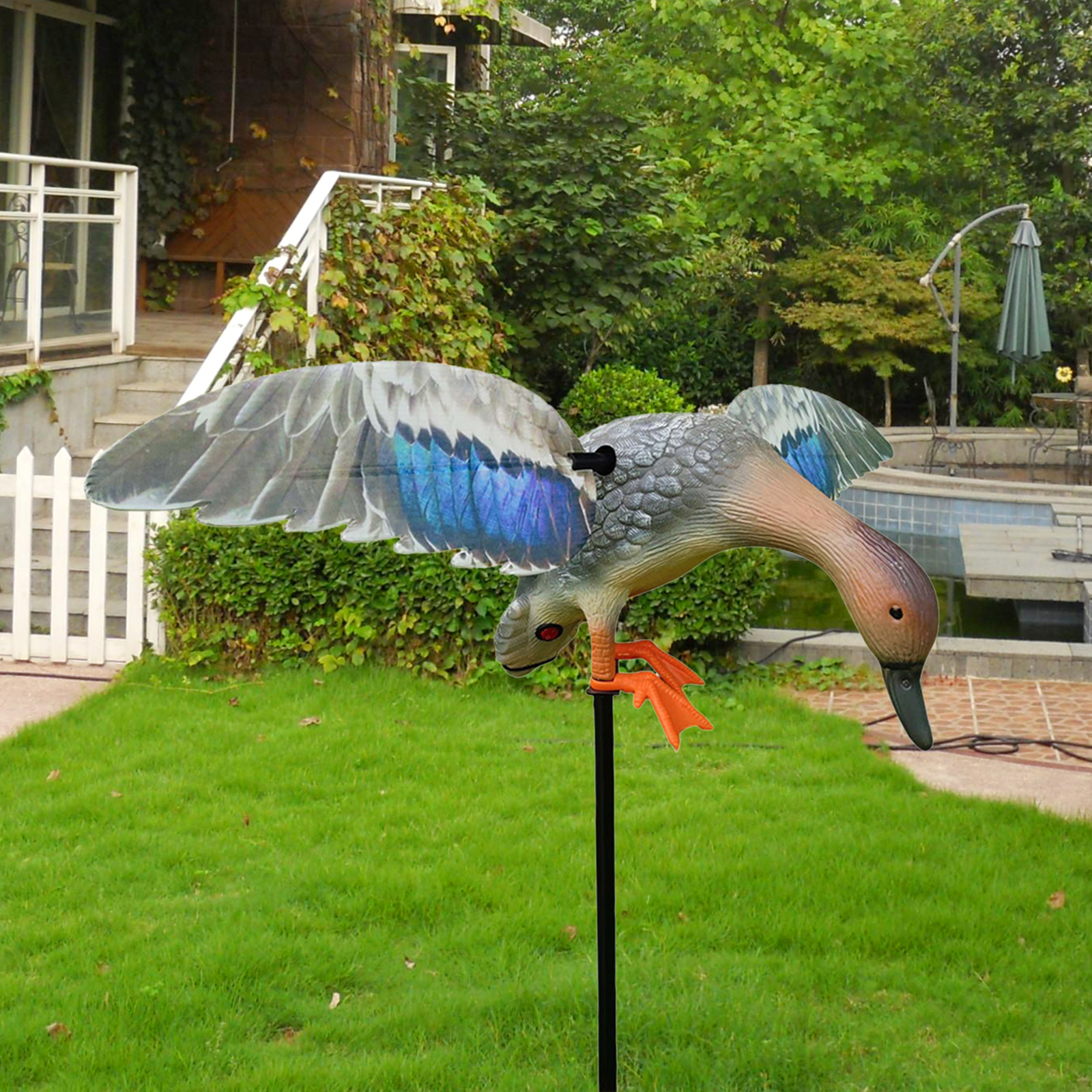 Fake Realistic Duck Hunting Bird Scare Repellent Decoy Statue Garden Ornamental Scarecrow Scarer 3D Drake Duck