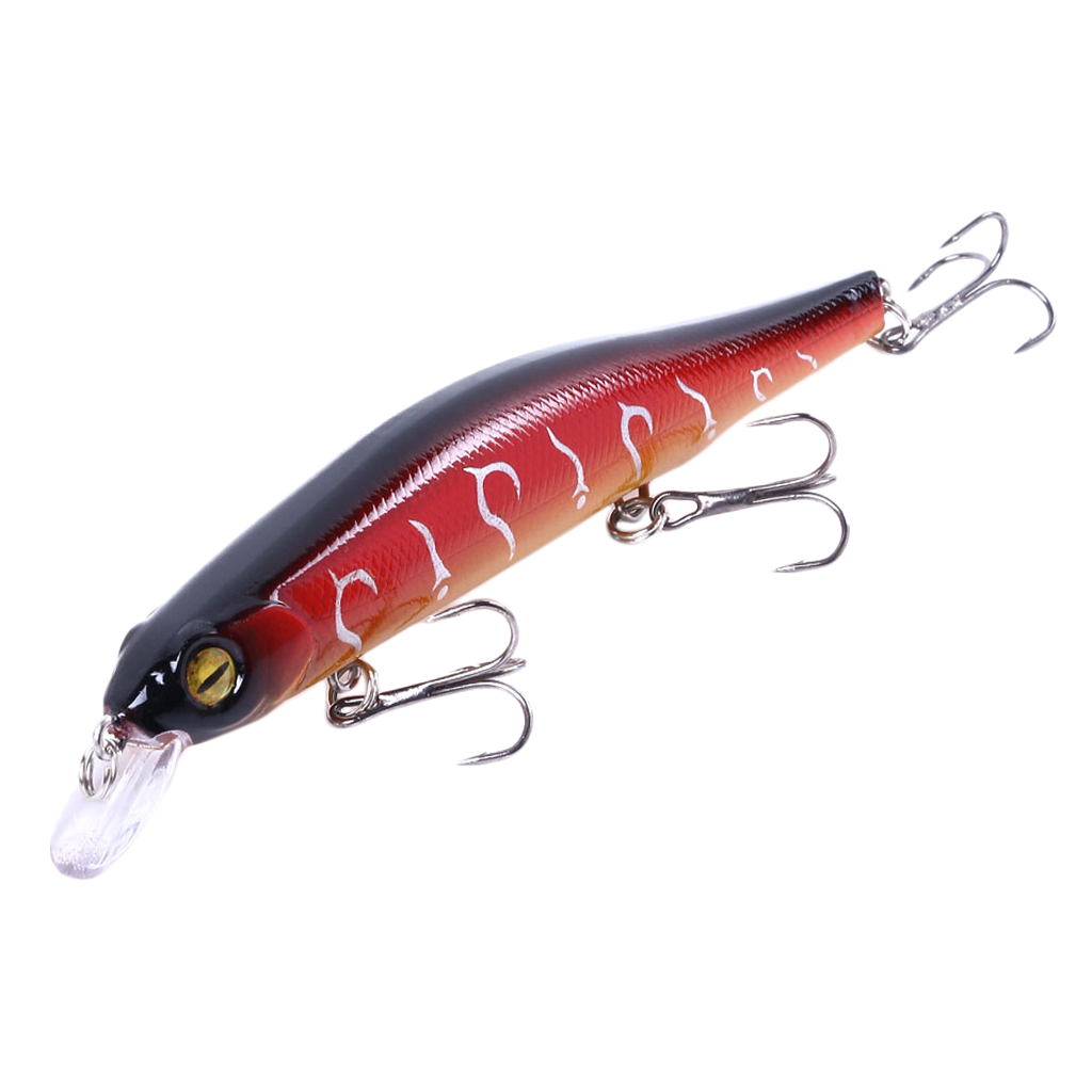 17.5g Fishing Lure Minnow Crankbait Plastic Hard Bait with 3 Treble Hooks