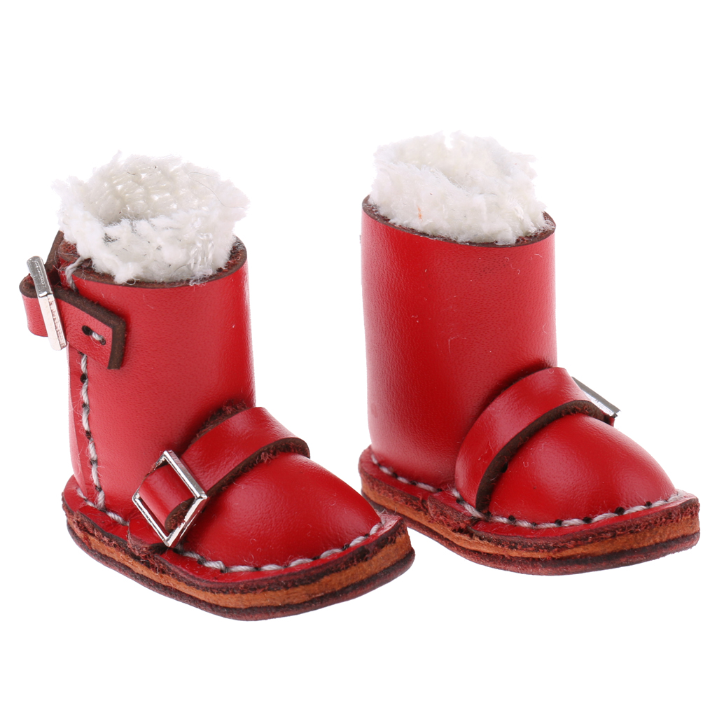 12 Inch Dolls Shoes Flat Buckle Boots For 12 '' Neo Blythe Pullip Doll