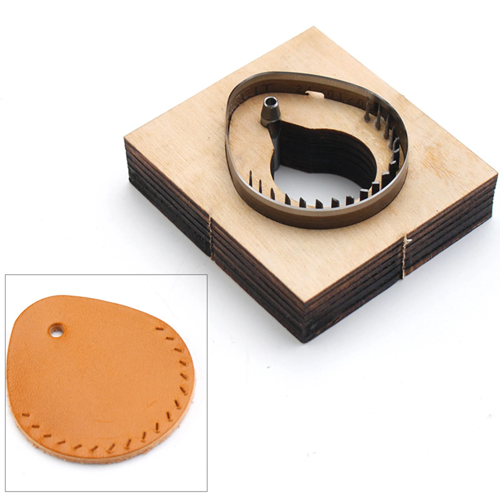 Leather Die Cut Steel Blade DIY Leathercraft Card Bag Key Ring Chain Hanging Decor Cutting Mould Hand Leather Punch Tool