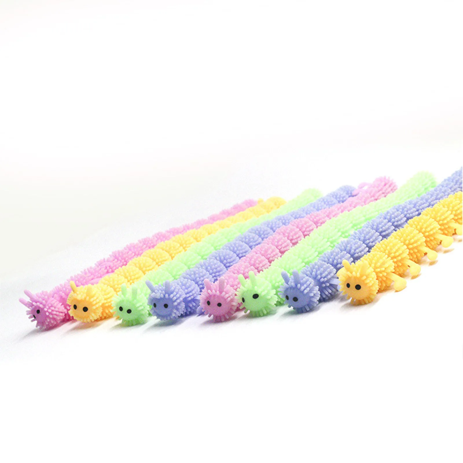 16 Knots Caterpillar Relieves Stress Toy Physiotherapy Releases Stress,to Relieve Pressure Suitable for Children Over 3 Years Old to Play can Fall can Squeeze Relieve Pressure Pink 