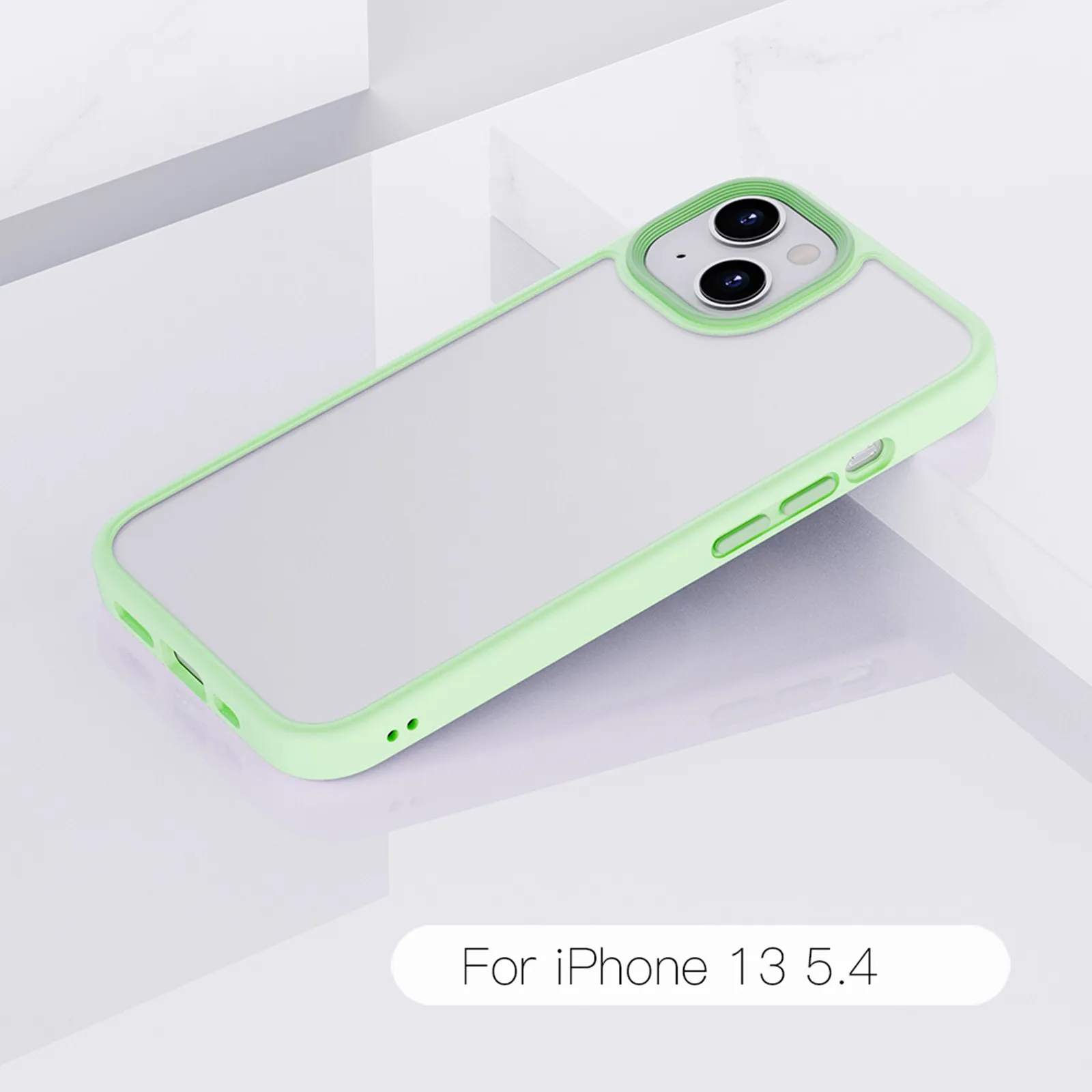 Transparent Bumper Shockproof Phone Case For iPhone 13 13 Pro 13 Mini 13 ProMax Silicone Protect Cover Solid Soft Shell TPU Case