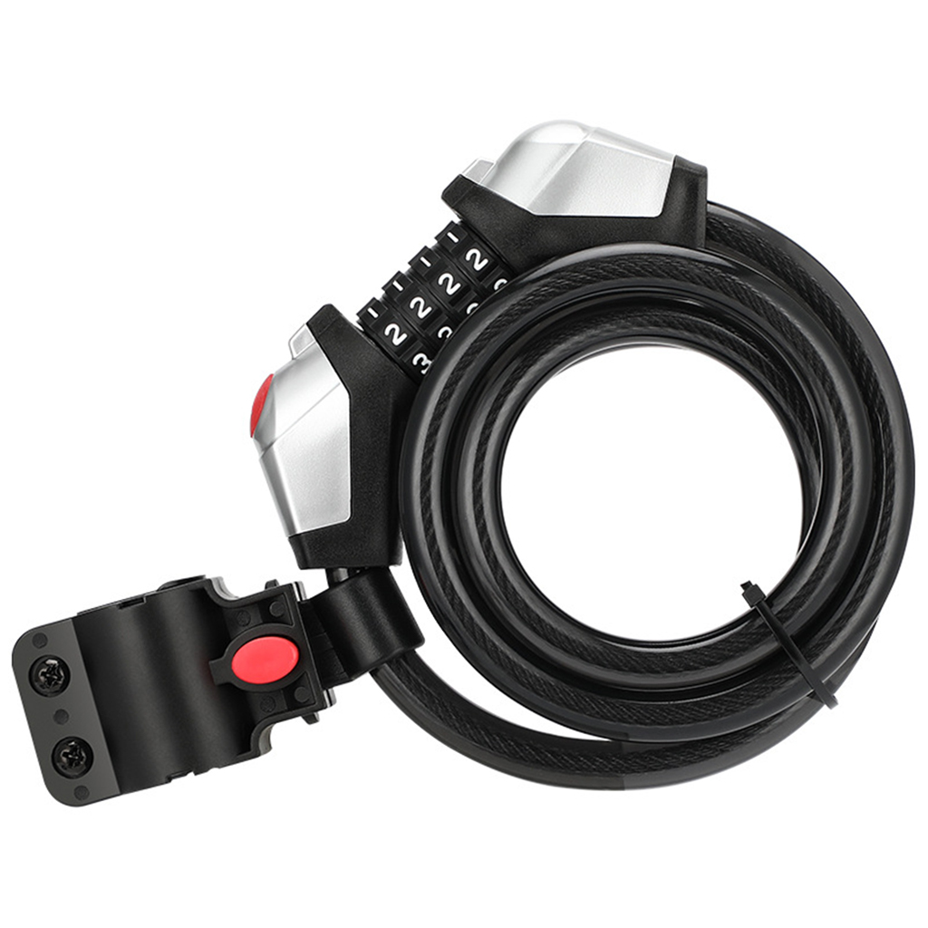 Bicycle Cable Lock Bike Security Anti-Theft Combination MTB Road Accessories 4 Digit Resettable Combination Code Lock