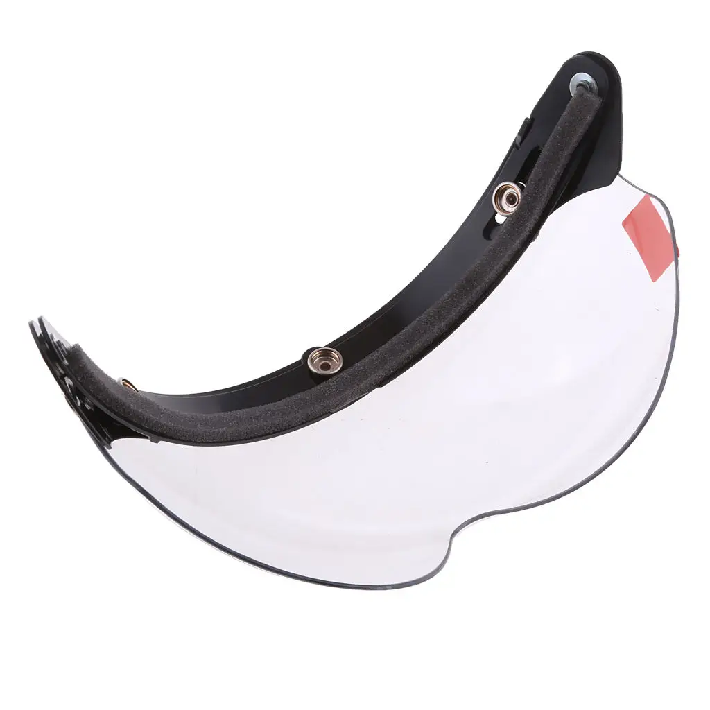 Universal 3 Snap-Button Visor for 3/4 Open Face Motorcycle Helmet Wind Shield Flip Up Universal 3-Snap fitment