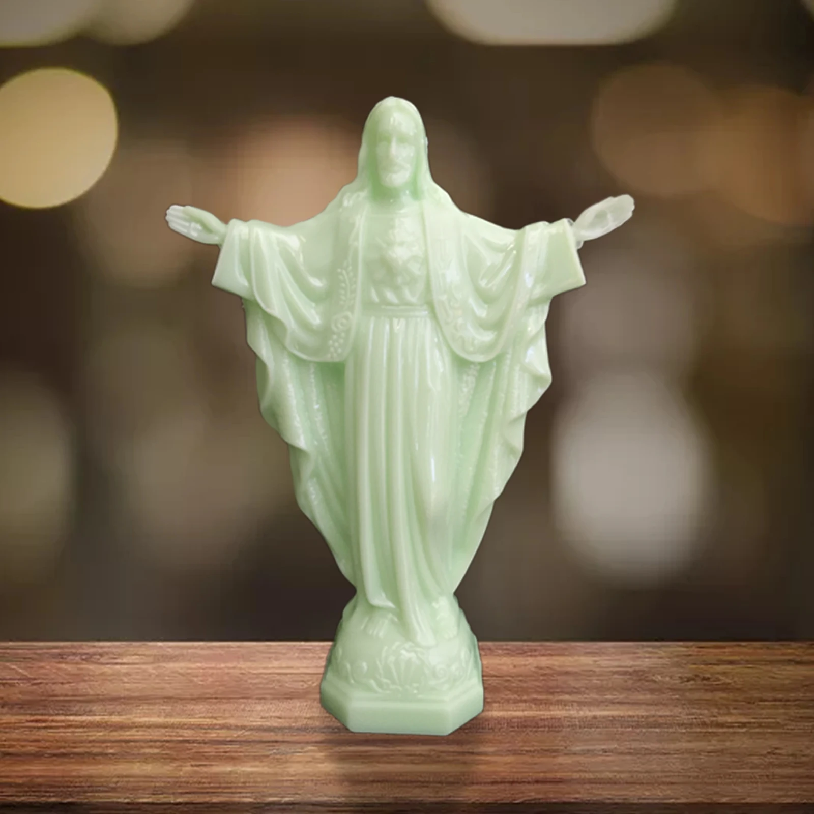 Eternal Light Jesus Statue Figurine for Sagrada Familia Prayer Living Room Saint