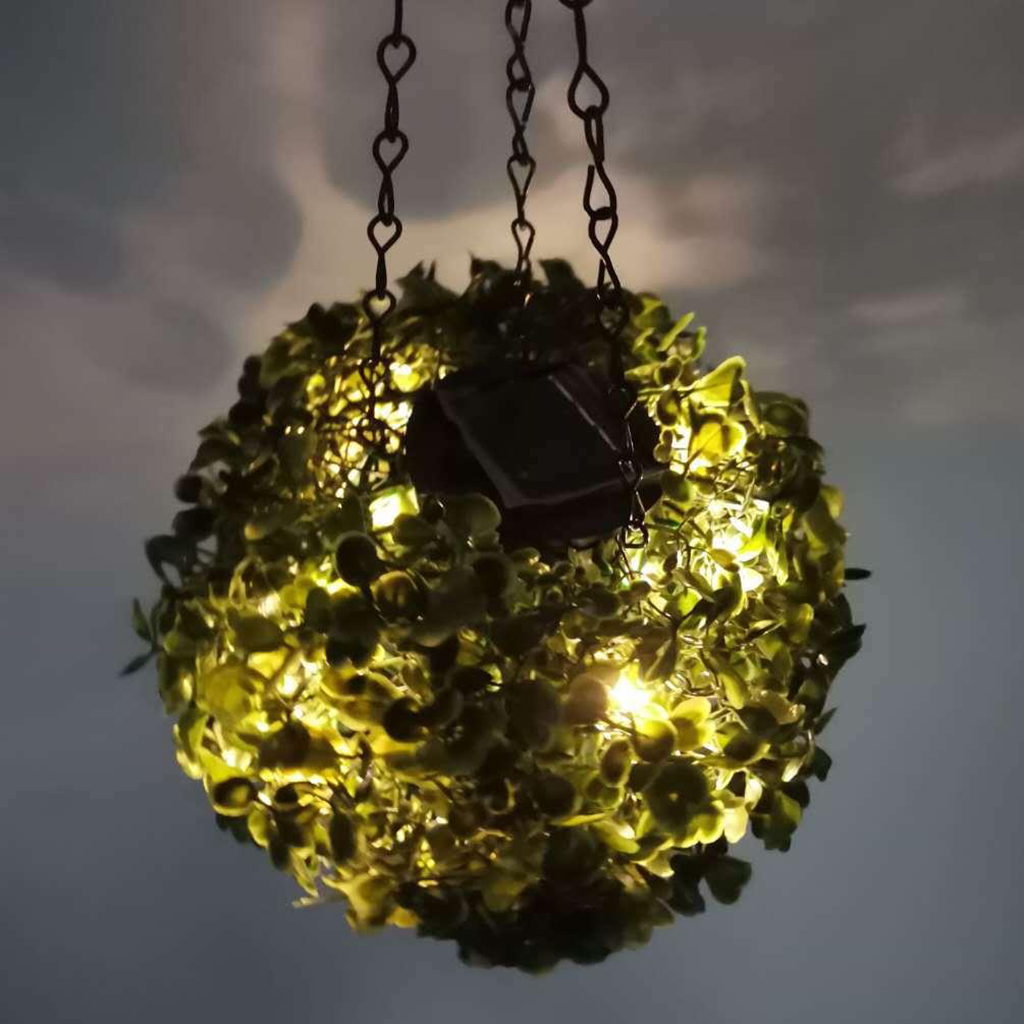 Waterproof Solar Grass Ball LED Hanging Light Garden Lantern Backyard Patio