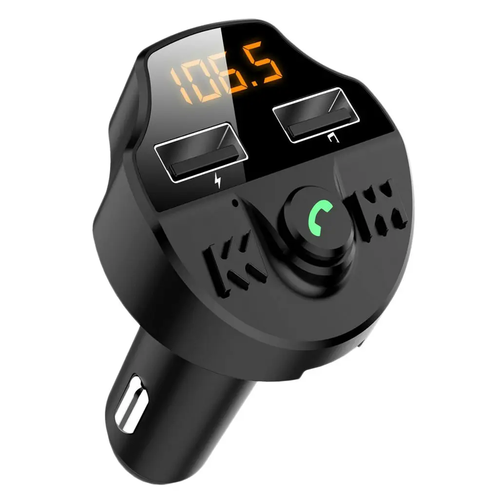Car Kit Handsfree Wireless BT5.0 FM Transmitter LCD MP3 Player Audio Smartphone USB Charger DC 12V Dual USB Car Accessories