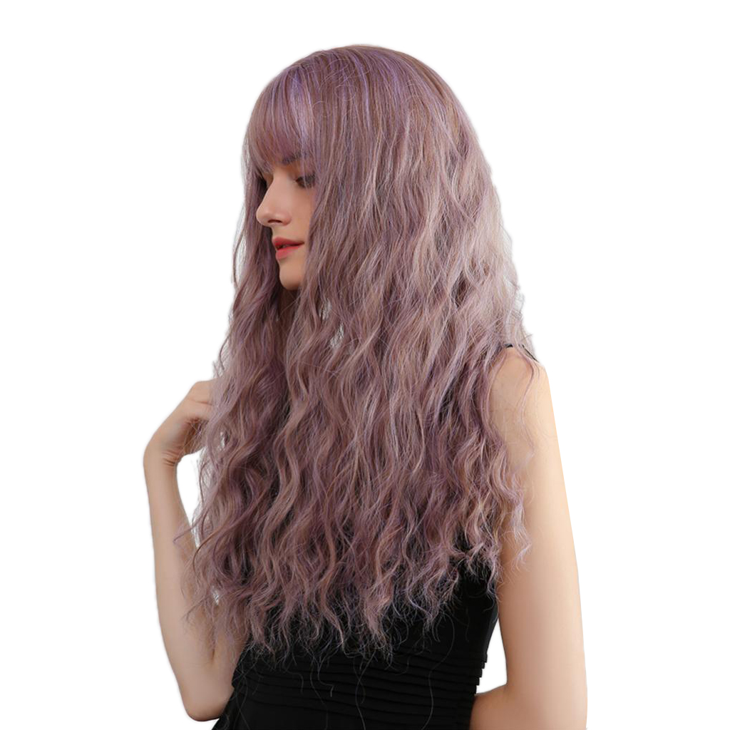 26'' Feamle Synthetic Wigs Elegant Party Costume  Wig With Neat Bang