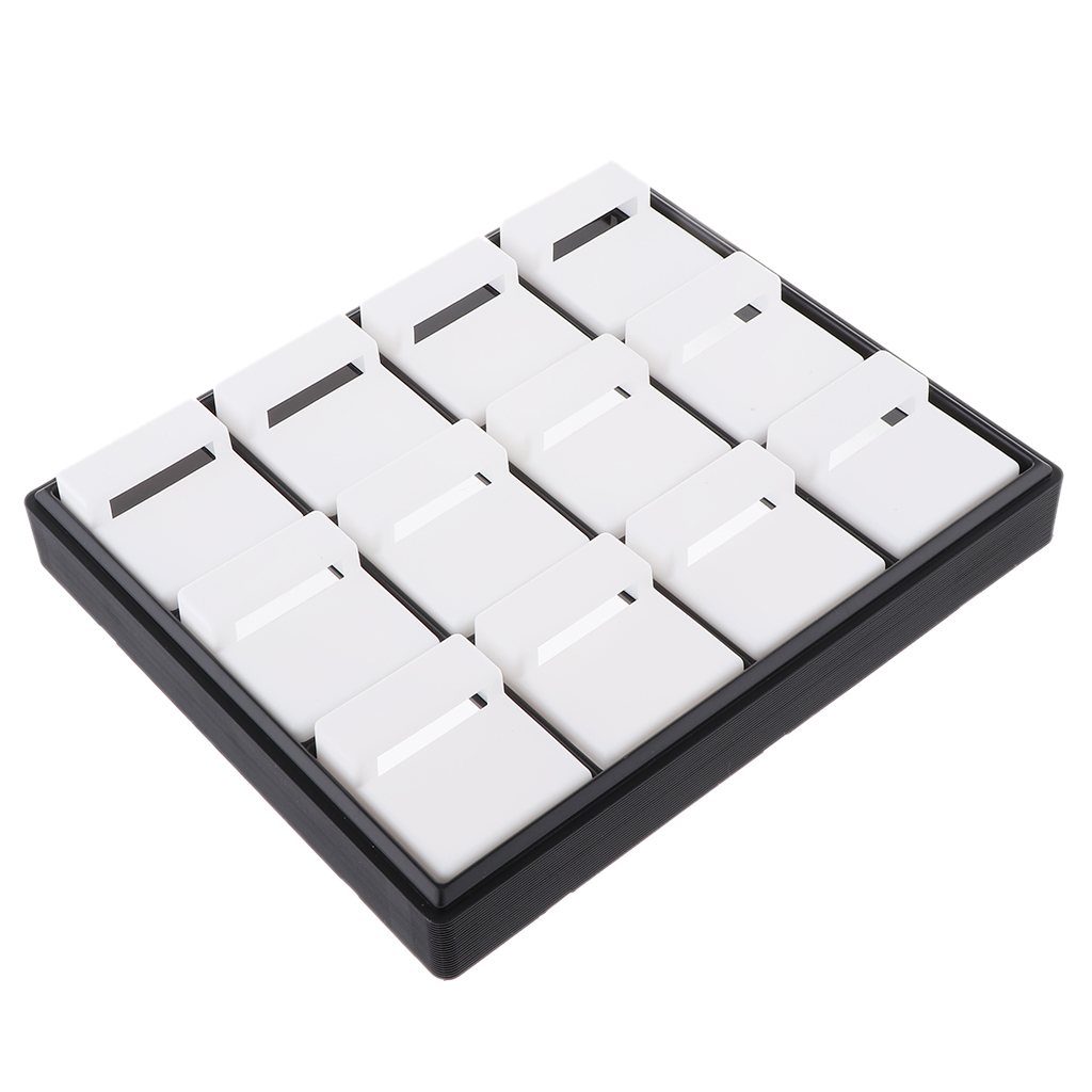 Plastic Jewelry Box Case Earrings Ring Display Tray With EVA Insert Card 18 x 21 x 4cm