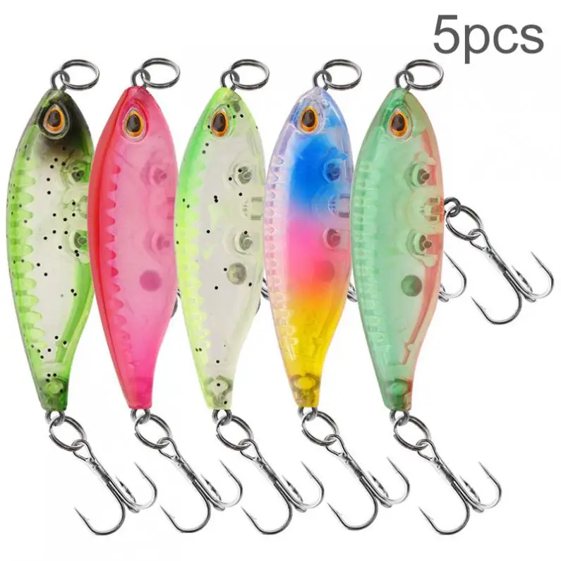 5pcs/lot Pencil Lures 3.3g 4.5cm Artificial ABS Topwater Fishing Hard Lure 