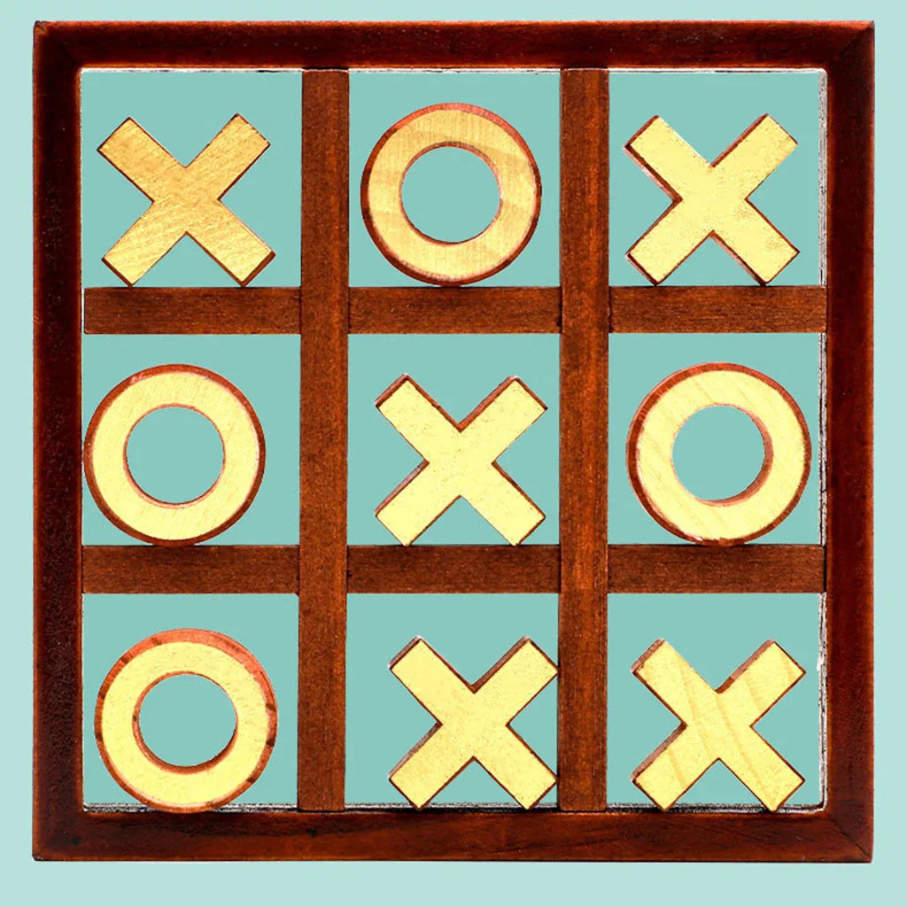 Tic Tac Toe for Kids and Adults Family Games Traditional Classic Board Games Wood Rustic for Family and Kids Games