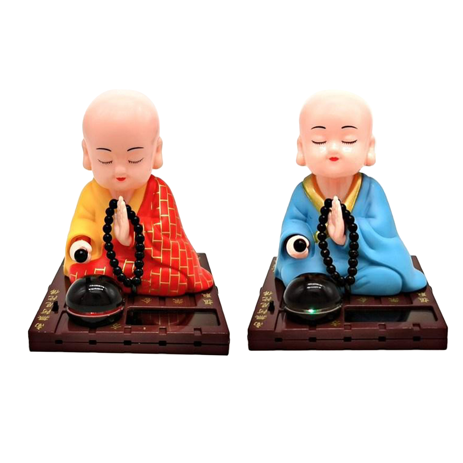 Buddhist Monk Solar Pal The President- Dancing Solar Toy - Car Desktop Office - Fun Toy, 7x7x9cm/2.75x2.75x3.54inch