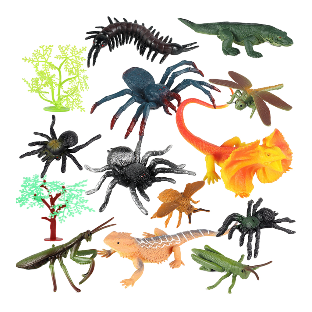 Insect Spider Butterfly Figurine Farm Wild Animal Model Action Figure Hot Toy Set For Children Gift Educational Toys