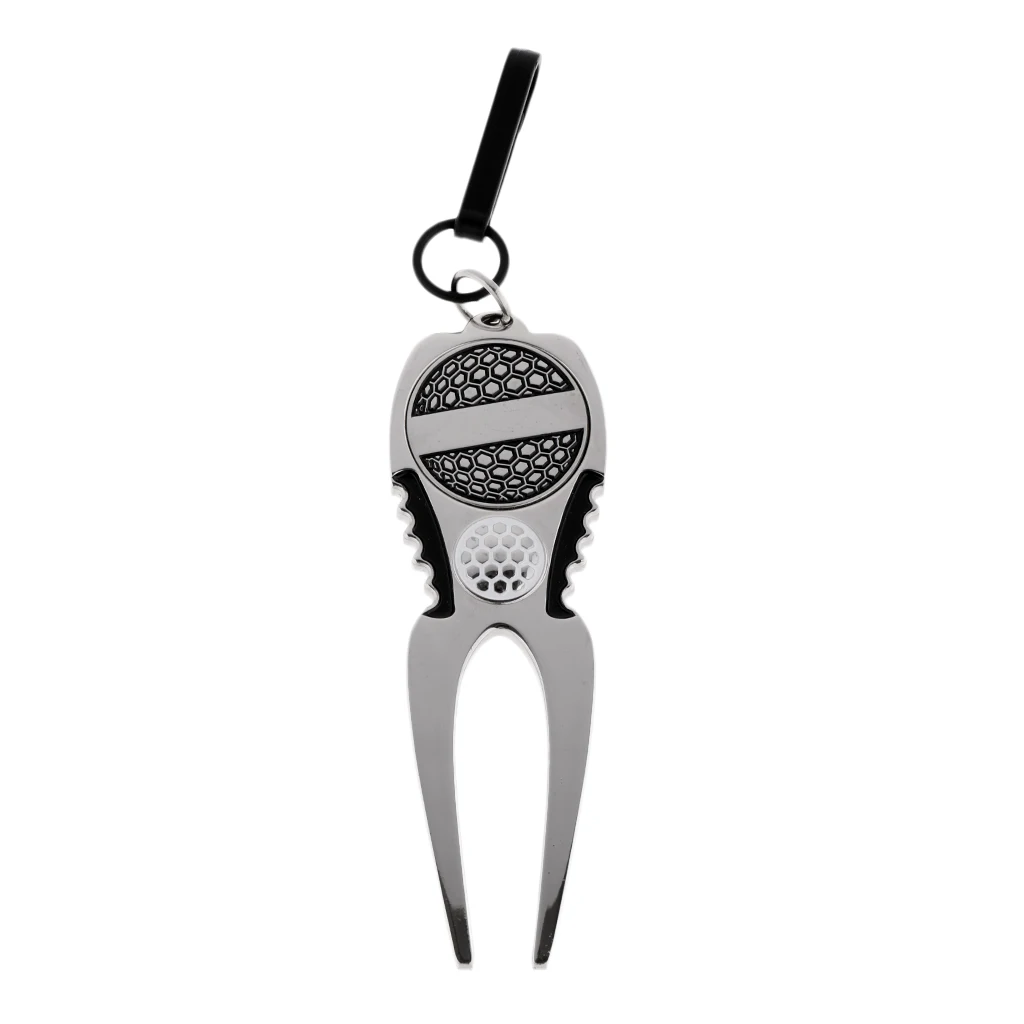 Sturdy Golf Divot Repair Tool with Attached Magnet Ball Marker