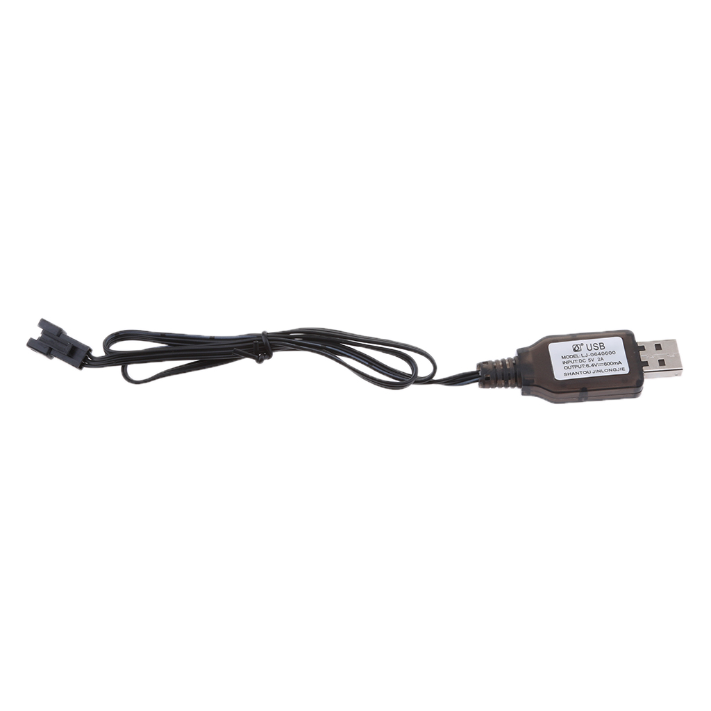 6.4V USB to SM 3Pin Plug Li-po Battery Charging Cable Cord for RC Toys Drone