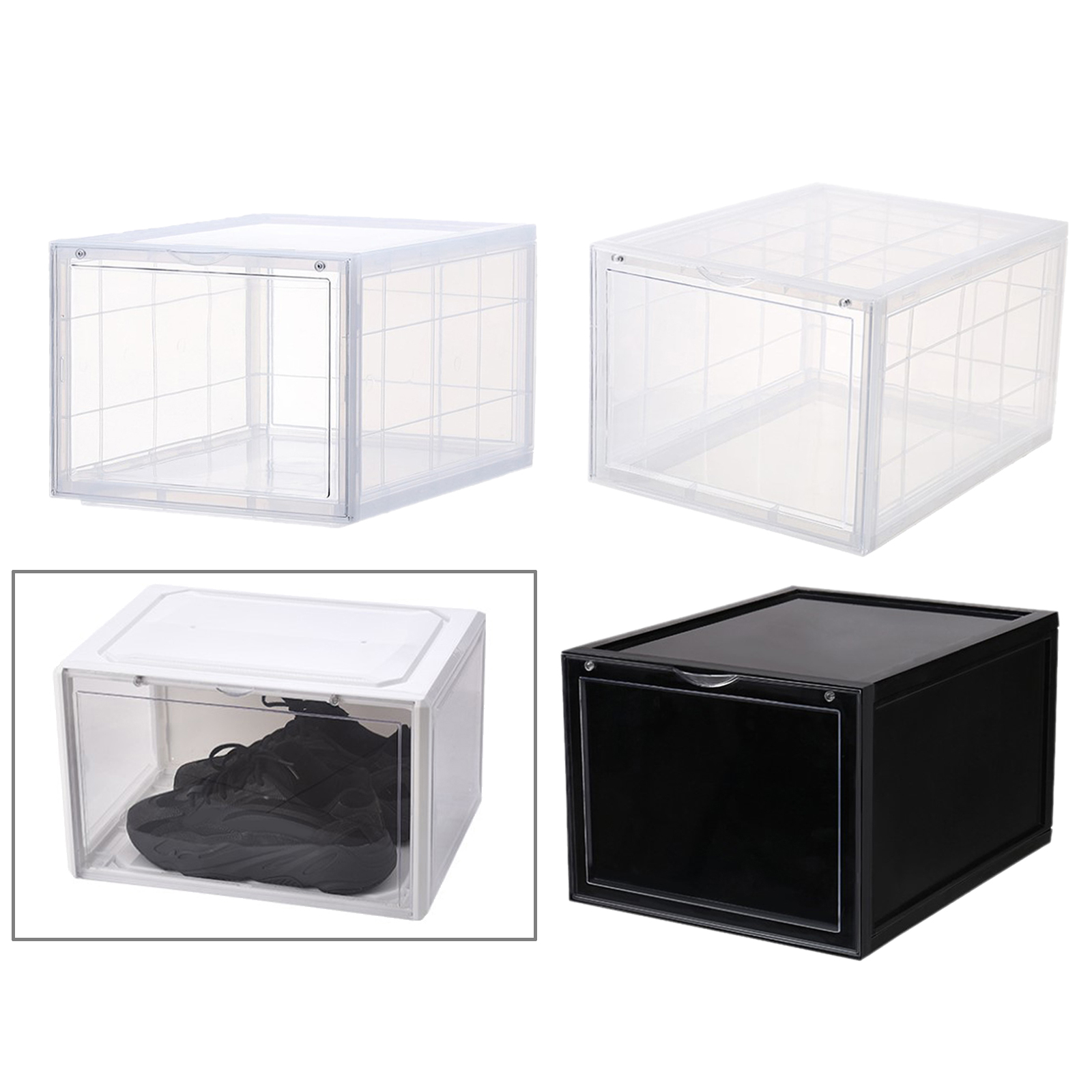 Plastic Shoes Case Thickened Transparent Drawer Case Shoe Boxes Stackable Box Shoe Organizer Shoebox