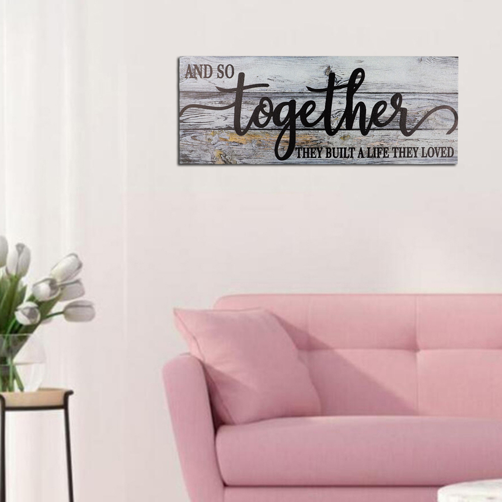 Wooden Wall Sign Rustic Livingroom Hotel Hanging Decoration Bar Wall Arts