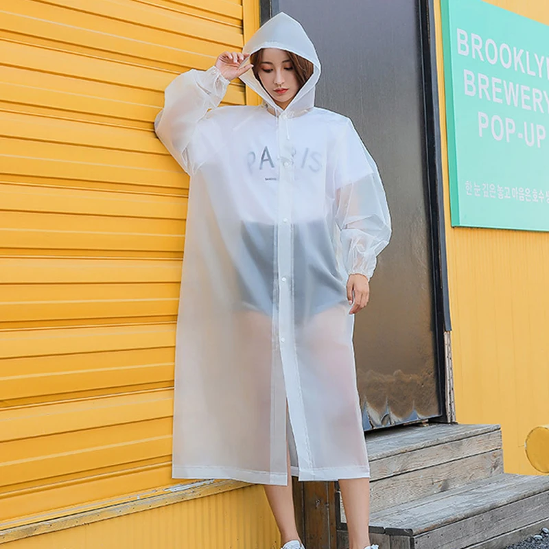 Hooded Travel Emergency Raincoat Poncho Rainwear Rain Jacket W/ Keyring SH 