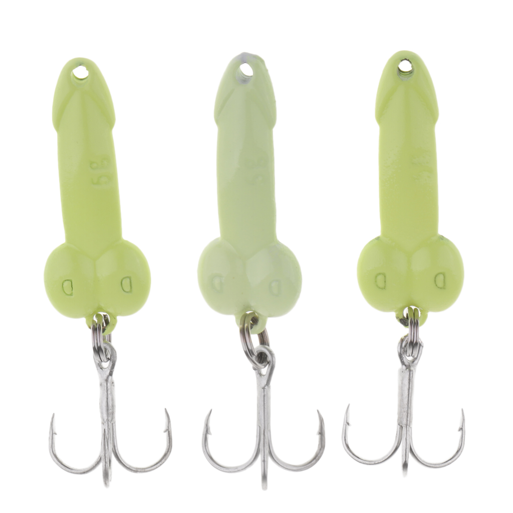 3 Pieces 3.5cm Artificial Bionics Hooks Metal Sequins Luminous Hooks 5g