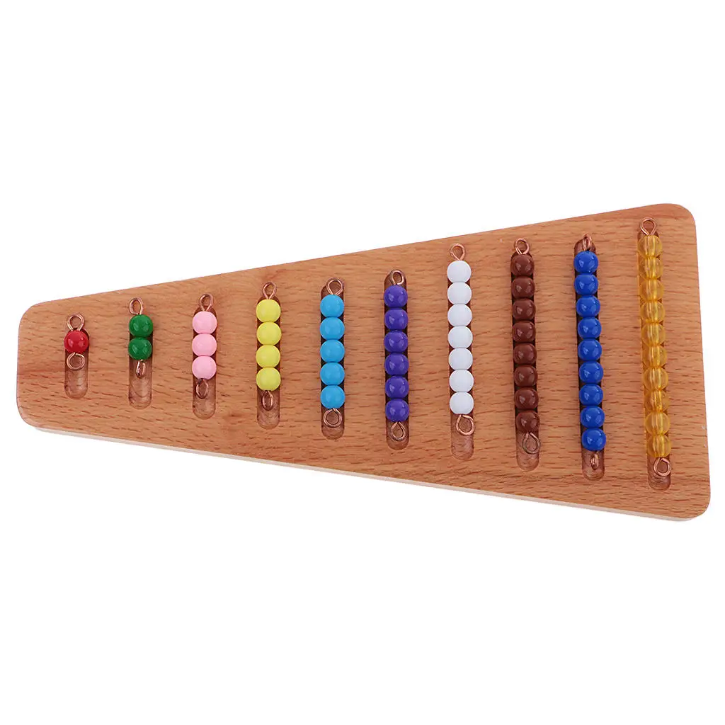 Montessori Math Materials 2 Sets Bead Stairs with Tray Early Training Toys 