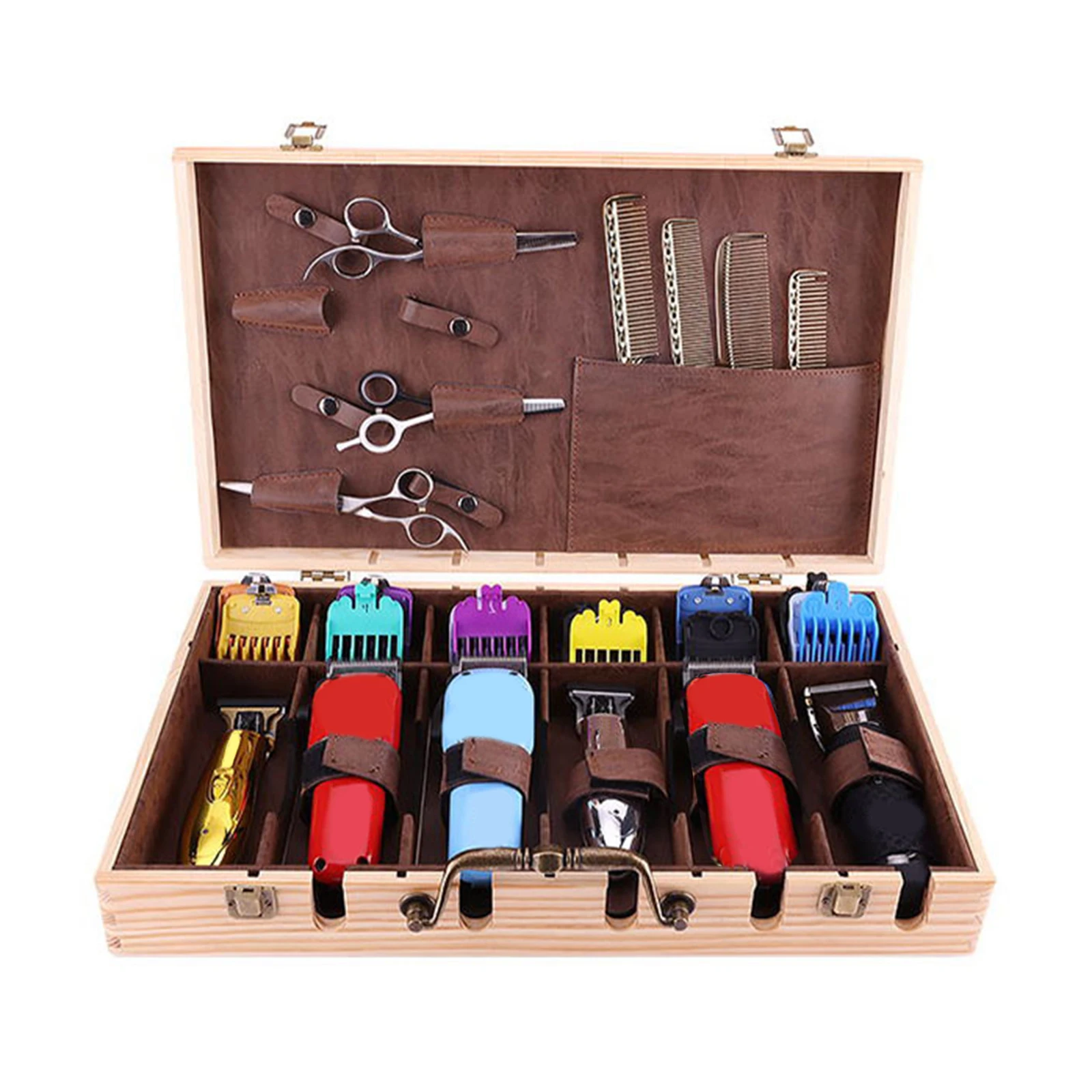 Travel Barber Carrying Case Box for Clippers Scissor Clips Trimmer Organizer