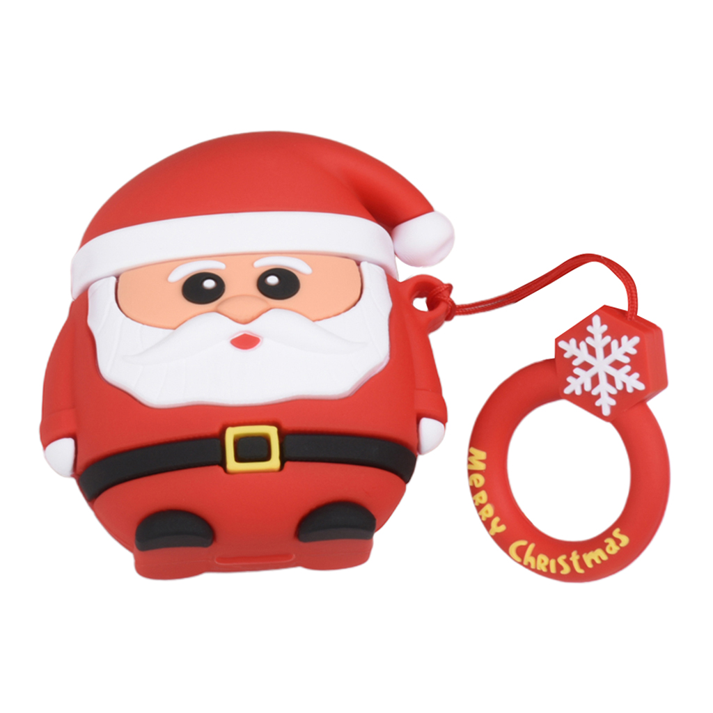 Newest Merry Xmas Gift Silicone Santa Case For Apple  Earphone Cover