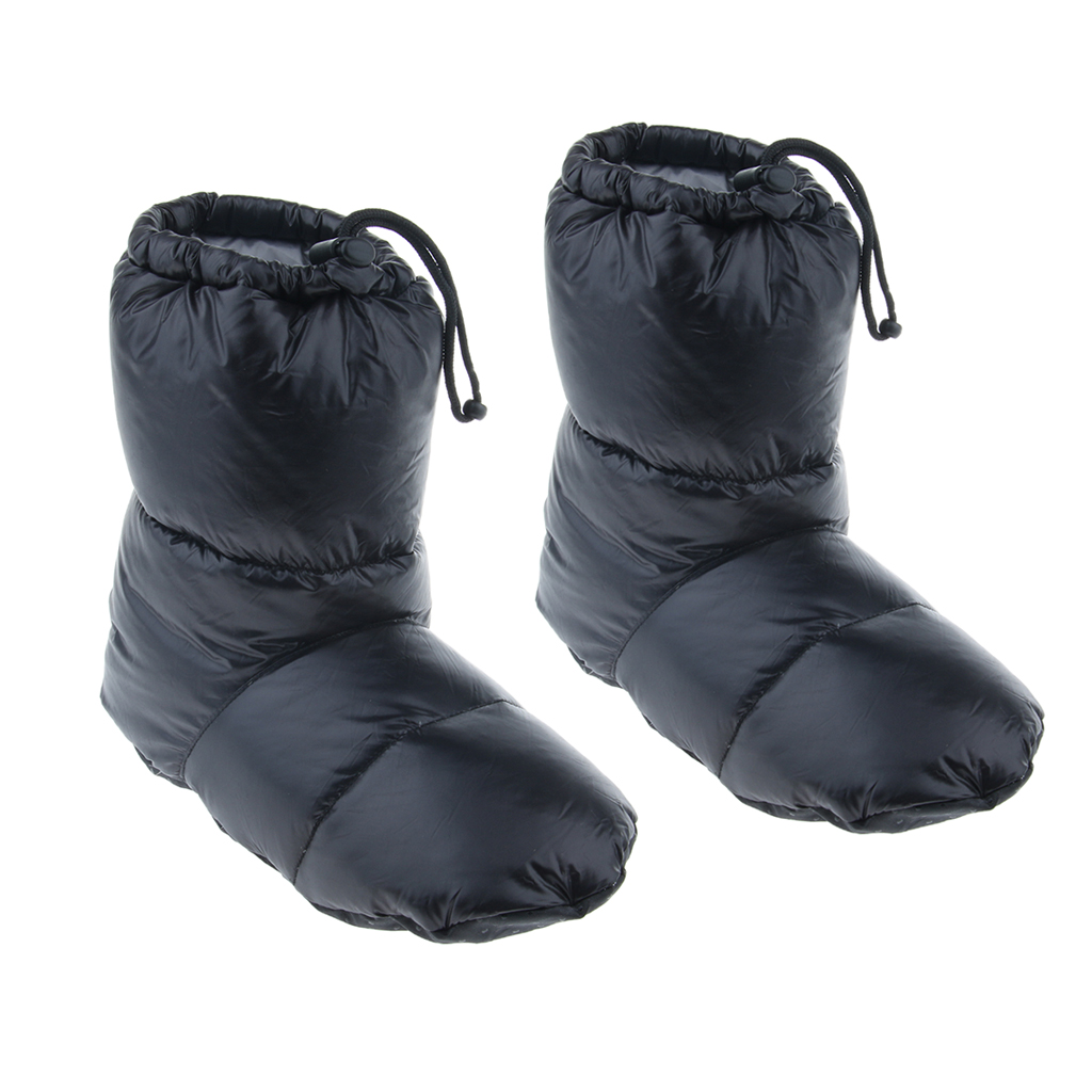 White Goose Down Slippers Winter Warm slippers Outdoor Camping Boots Shoe Covers