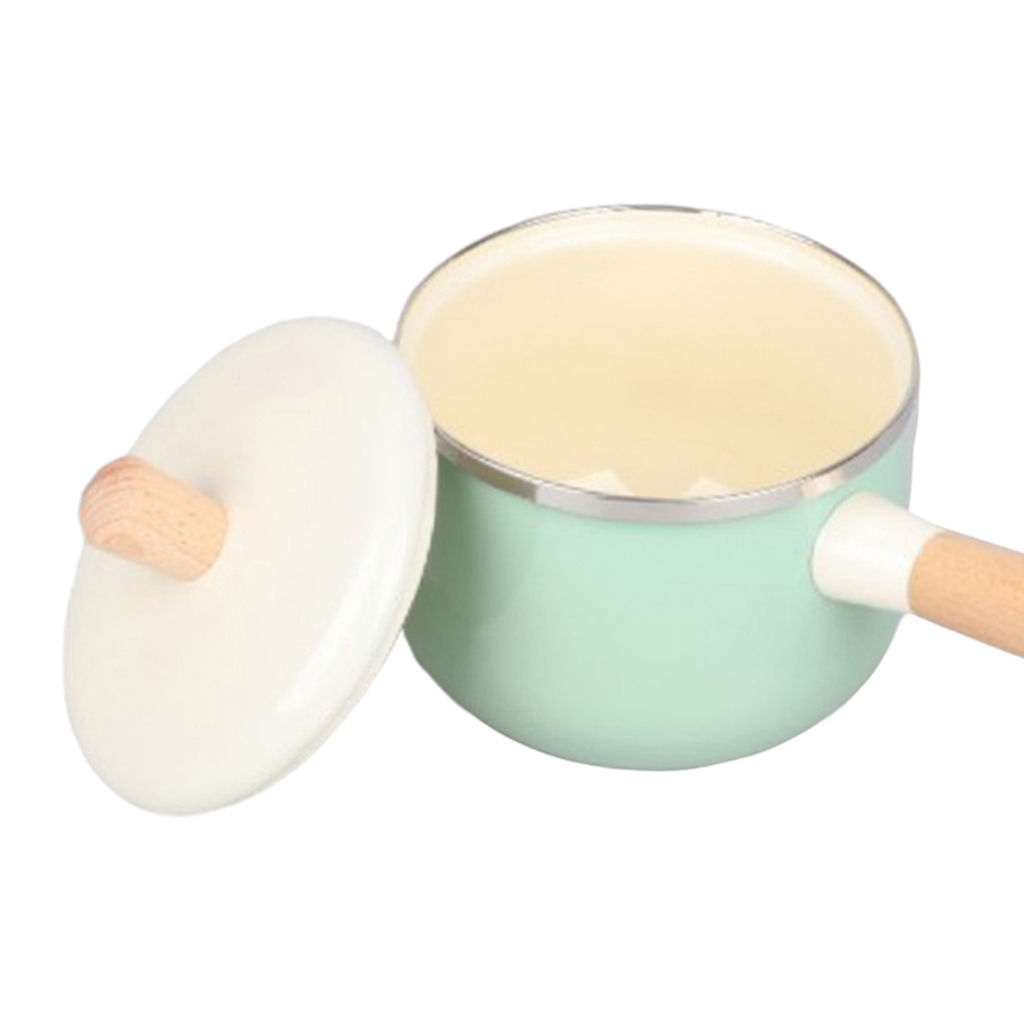 Enamel Milk Saucepan Milk Pan Pot, Portable Soup Pot Cooking Tool Non-stick Milk Pot Mini Sauce Pan Stockpot Kitchen Utensils
