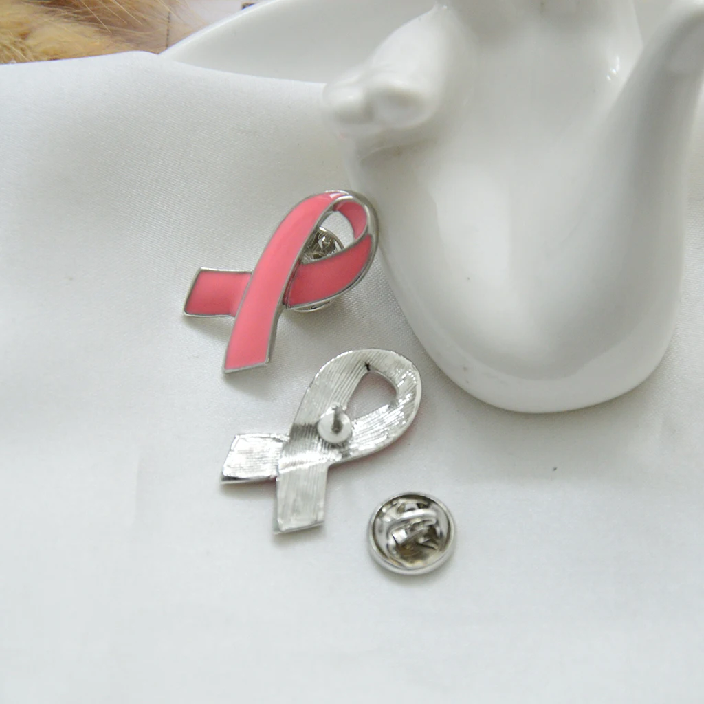 Pink Ribbon Breast Cancer Awareness Charity Parties Brooch Pin Jewelry