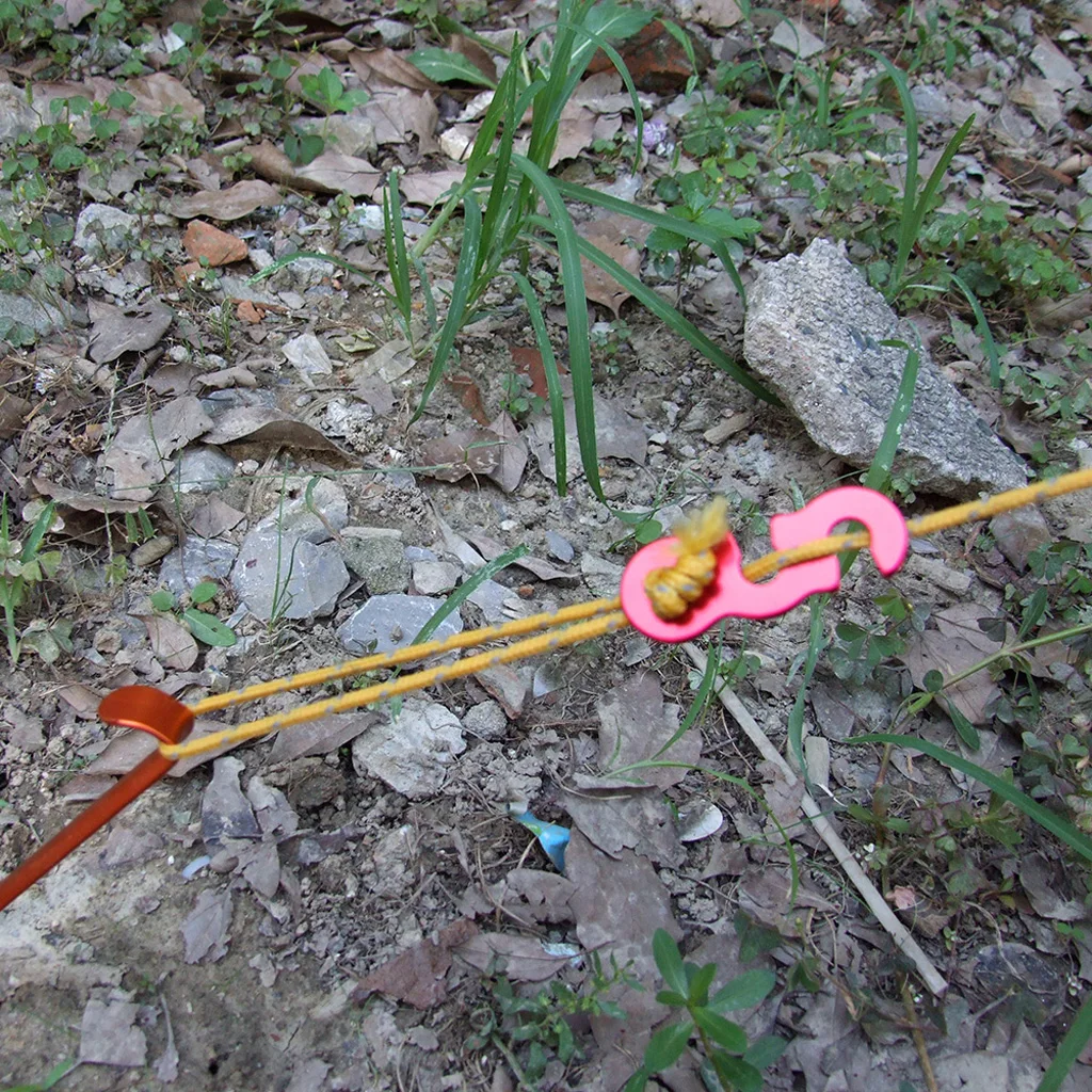 10 Pieces Rope Tightener Camping Lock String Tensioner Adjustable Anti  RED