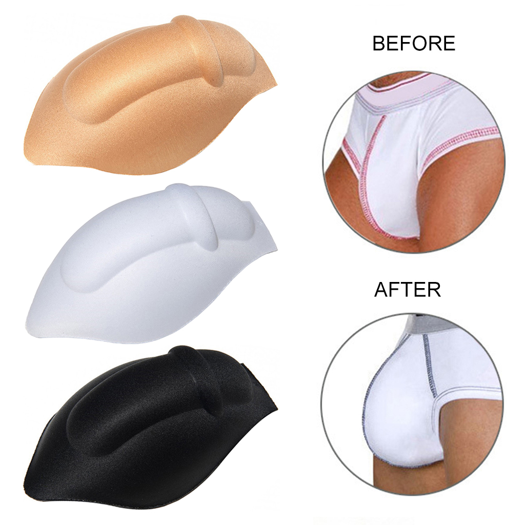 Men Enlarge  Pouch Pads, Sexy Swim Trunk Safety Sponge Mats Inside Swim Brief Shorts Underwear Coasters