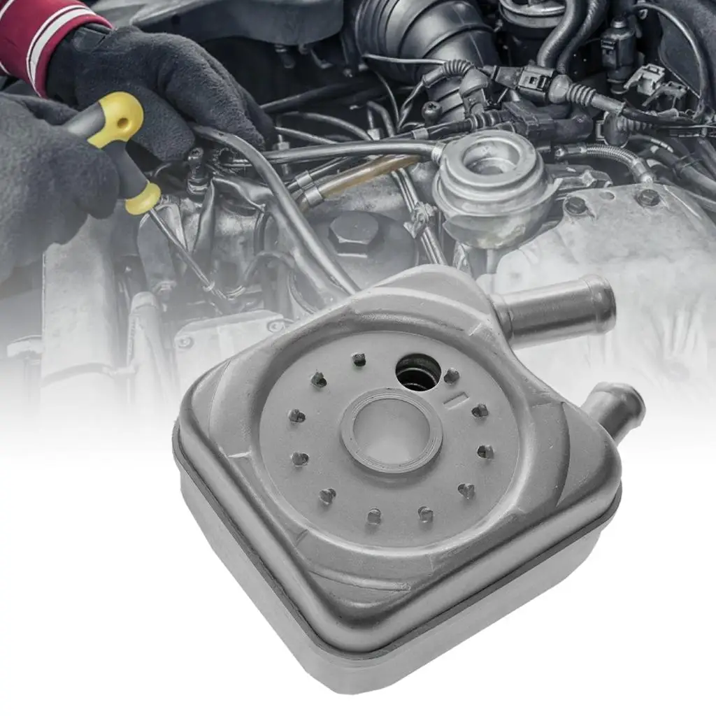 Engine Oil Cooler Aluminum Alloy Silver Car Supplies Auto Parts Replaces Fit for Audi A3 A4 A6 068117021B 068 117 021B MK2 MK3