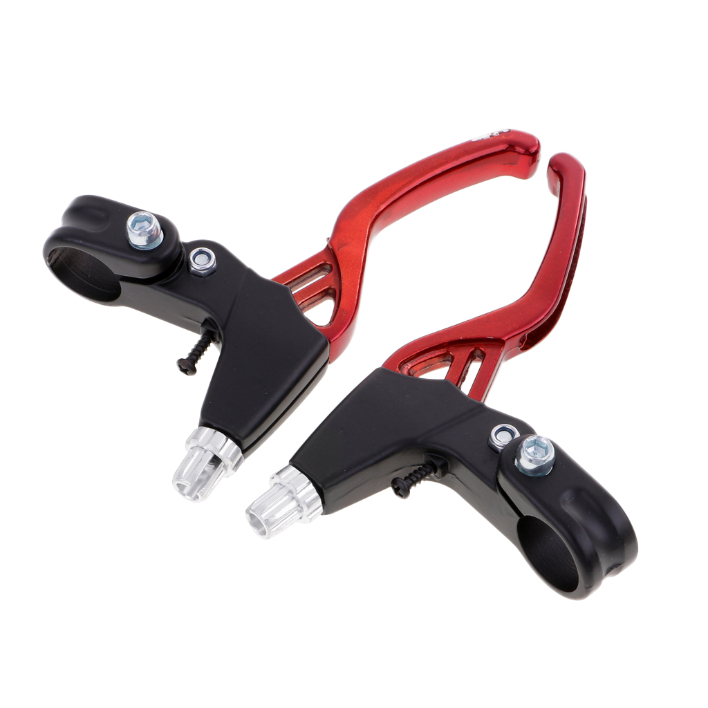 1 Pair Universal BMX Bike Bicycle 2 Finger Alluminum Alloy V Brake Lever Set