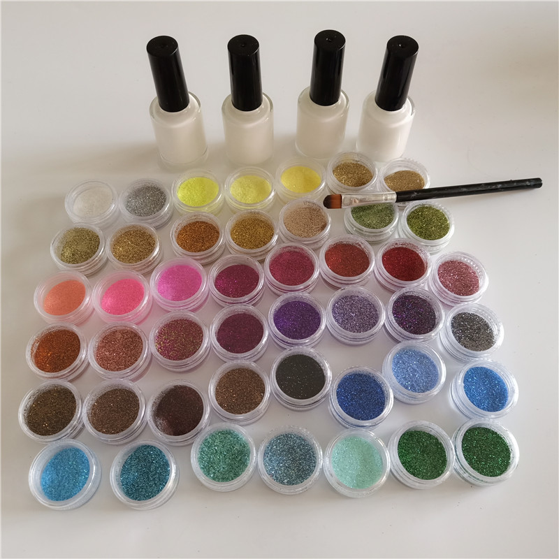 Best of 45 Colors Glitter Sugar Powder Colorful For Temporary Tattoo Kids Face Body Diy Nail Polish Nails Decoration ART Reviews & Tips - Image 4