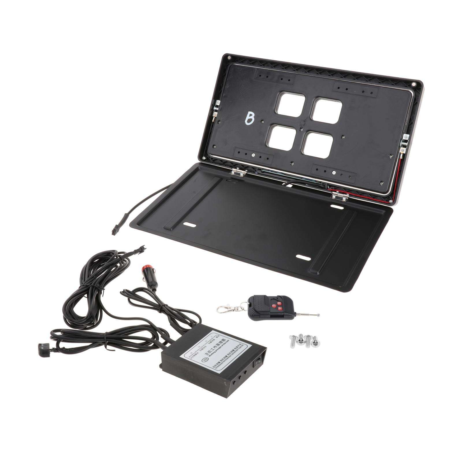 Remote  License Plate Frame Shutter Cover Up Electric  License Plate Frame W/Remote Hidden License Plate Kit with Remote 1PCS