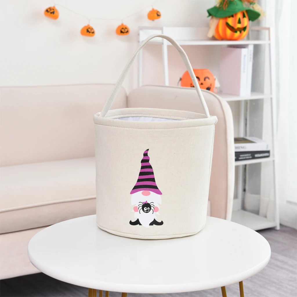 Halloween Trick or Treat Bag Candy Tote Bucket Multipurpose Portable Reusable Goody Bags Best Halloween Party Gifts for Kids