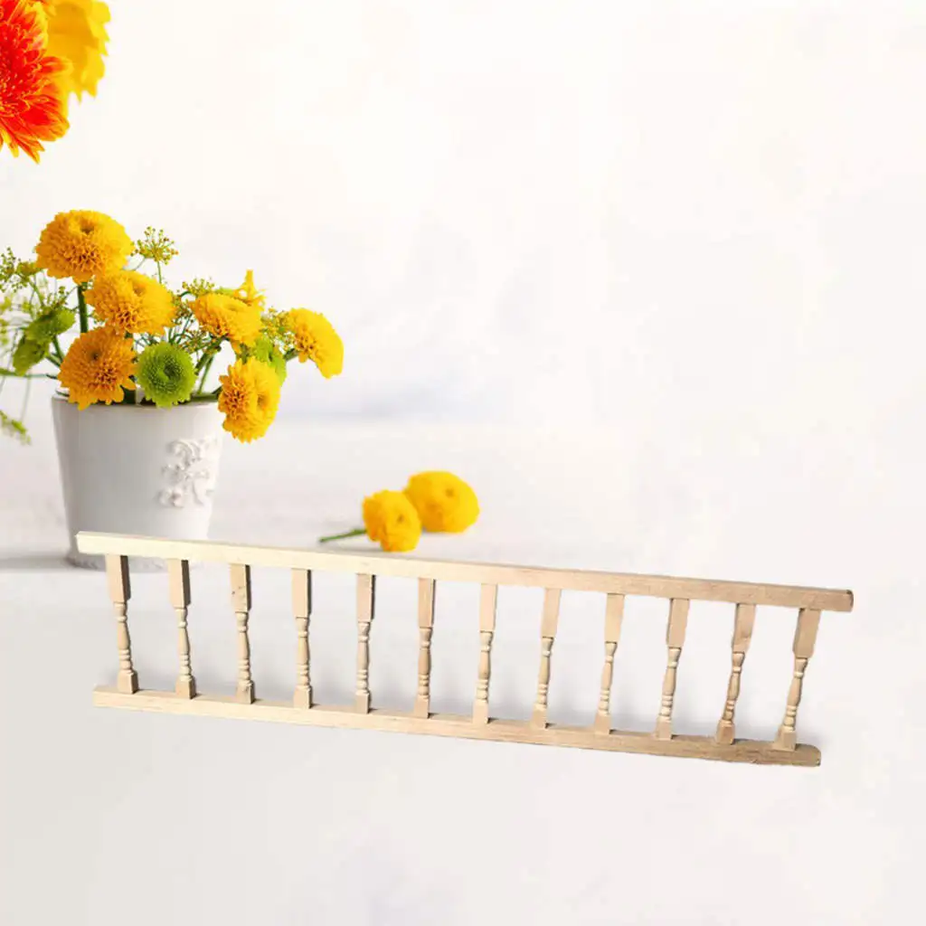 Dollhouse Railing Furniture,Decoration Mini Scene Balusters Fence,Accessories DIY 1/12 for Steps Stairs Balcony Kids Children