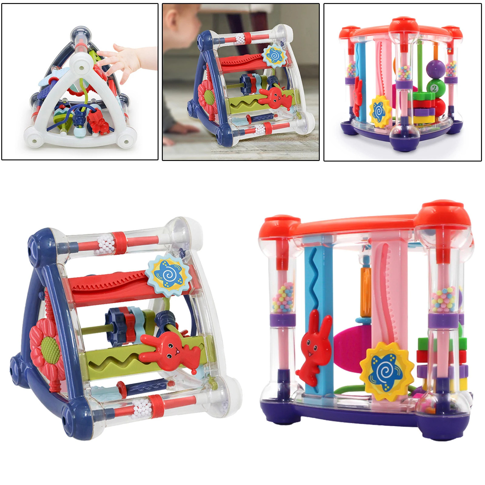 Baby Activity Cube Toy Development Educational Game Play Learning Center Toy for 1 Year Old Baby Toddler Boys and Girls