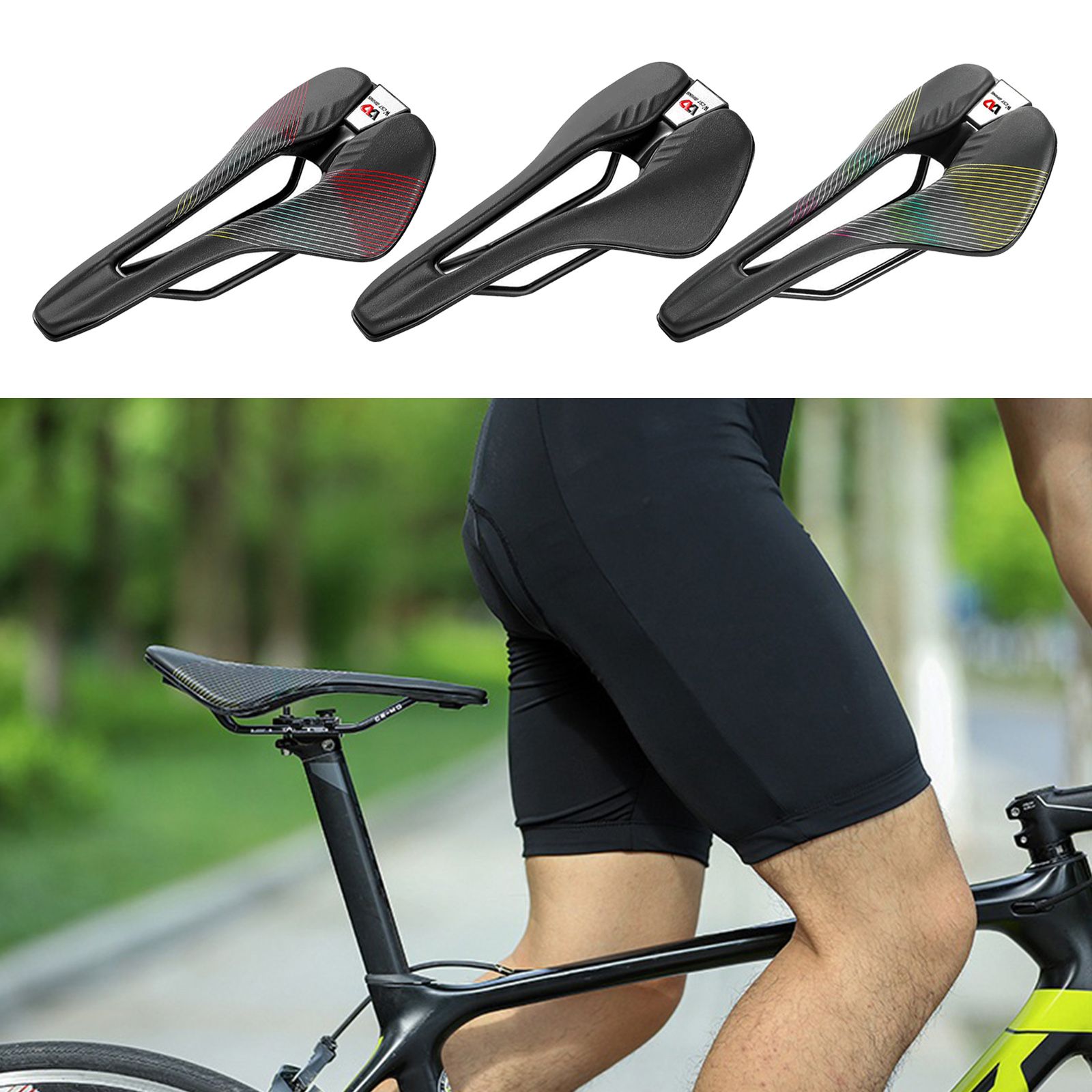 Comfortable Bike Saddle Road Bikes Bicycle Seat Cushion Replacement Padded for Adults Waterproof MTB Cycling Seat Saddle