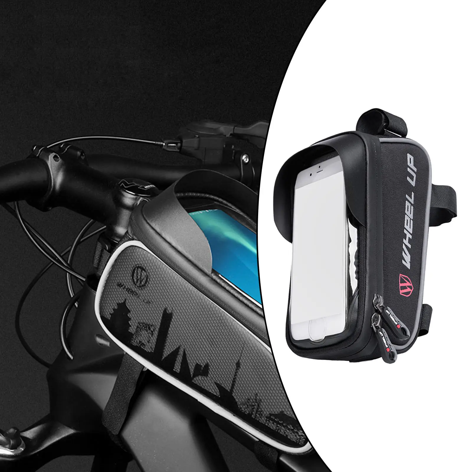 Bike Phone Mount Bag Reflective Top Tube Sun Visor Case Holder Cycling MTB