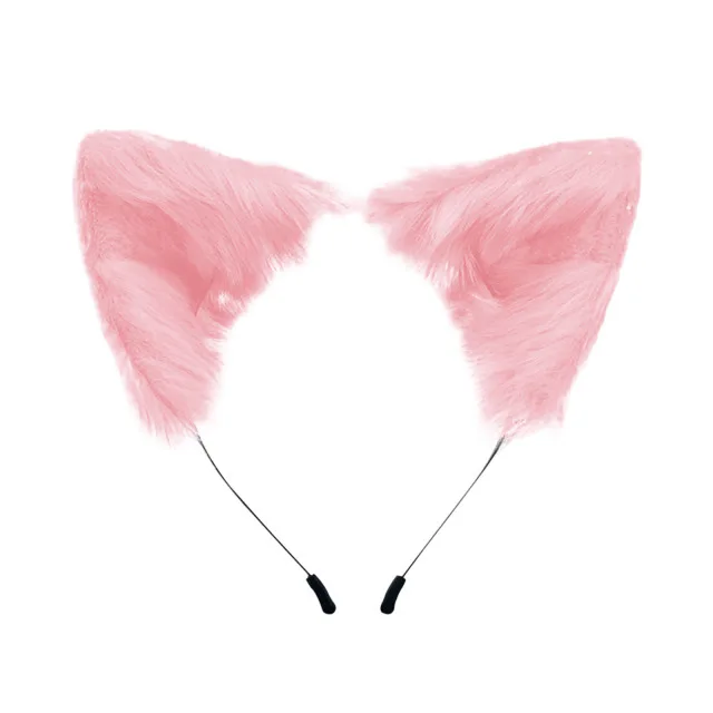 Cosplay Anime Plush Cat Fox Ears Headband Maid Show Hair Hairband Festival Acces 