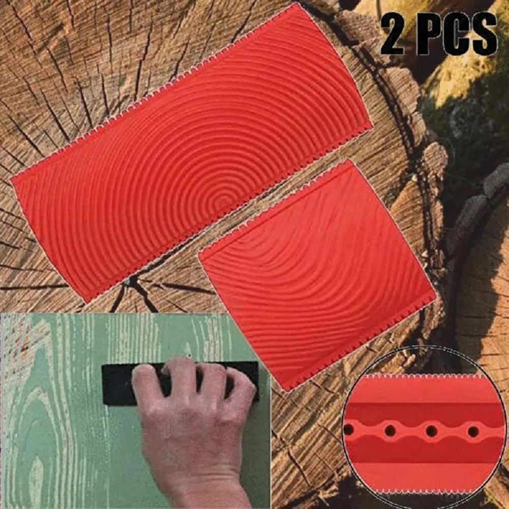 Wood Graining Tools DIY Household Products Woodworking Tools Supplies Painting Tool Accessories Red Roller Brush cleaning paint brushes
