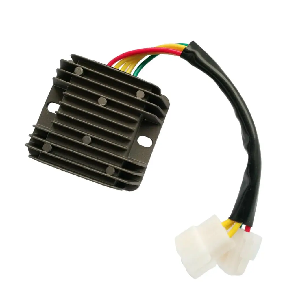 2 Plug Voltage  Regulator Fits for Hyosung GT650  GV650 ST7 GT650S and Other Model, Black