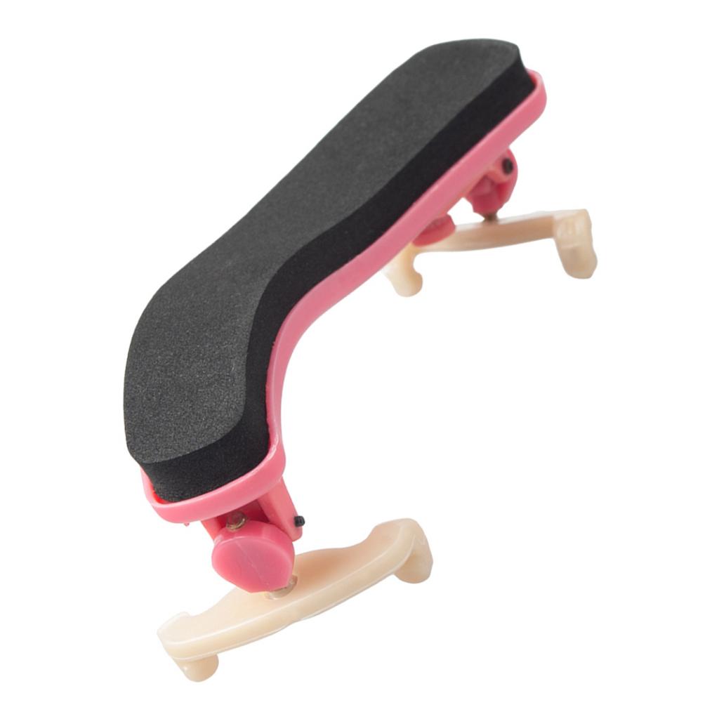 1/2 1/4 Violin Shoulder Rest Pads Plastic Adjustable Shoulder Violins Rest, Pink
