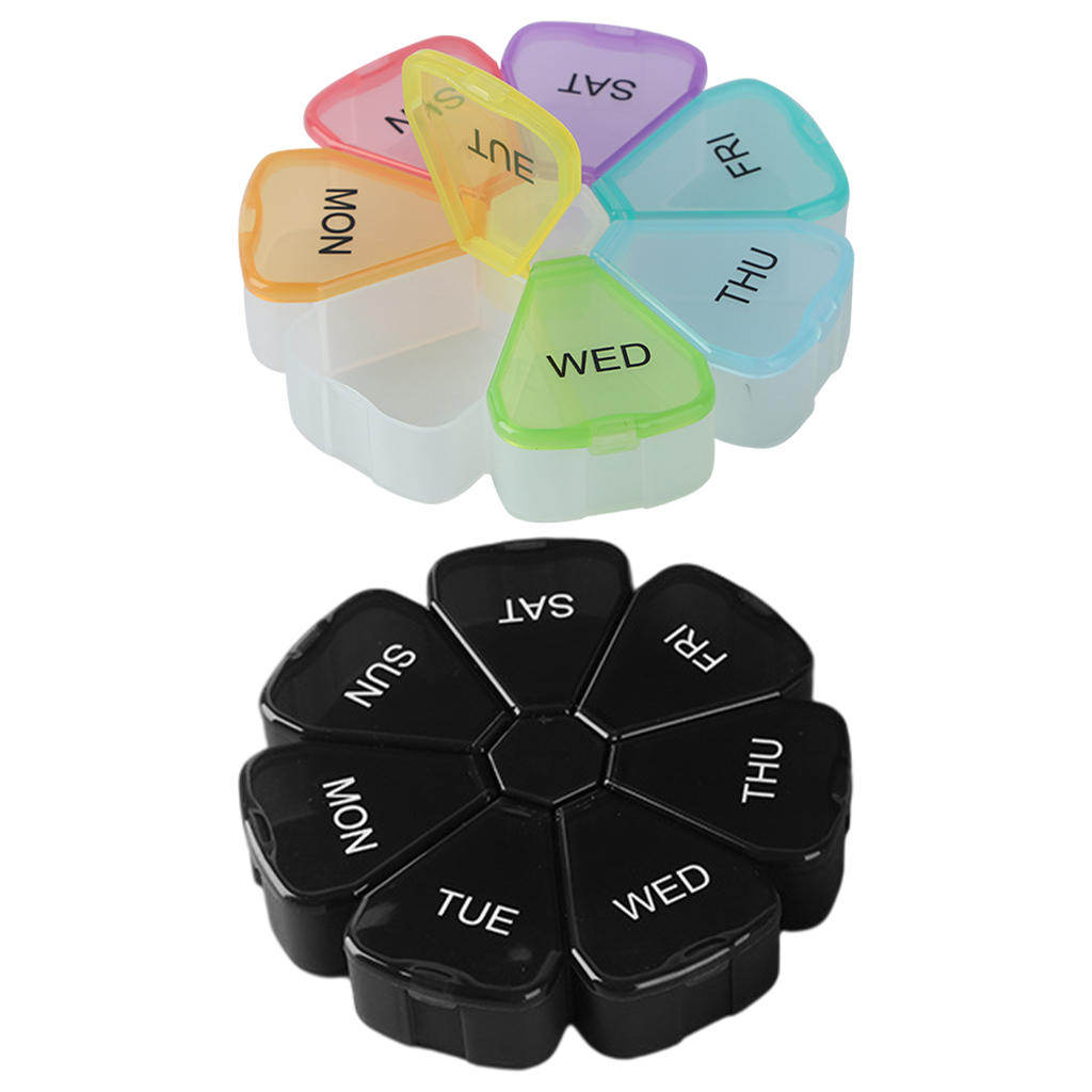 Pill Organizer Weekly Portable Storage for Travel Capsule Elder Kid