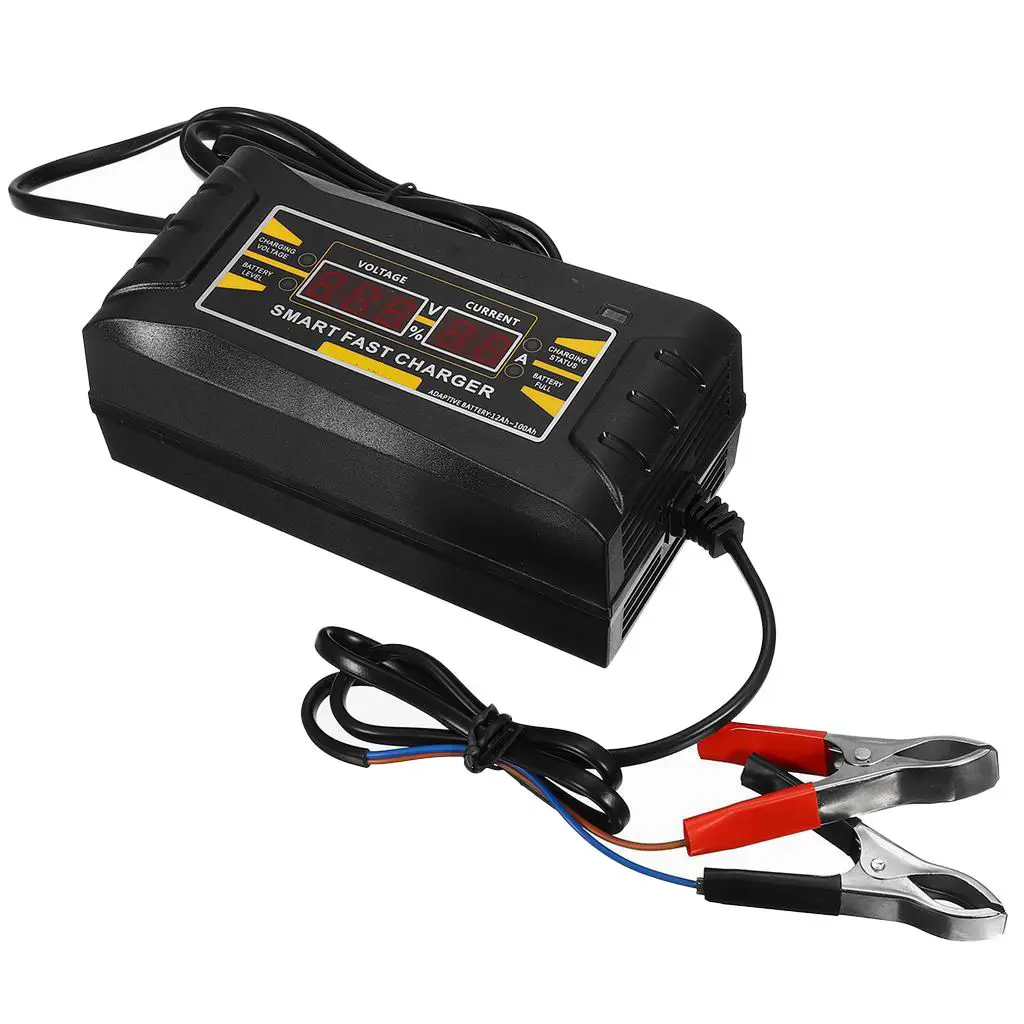 12V 6A LCD Display Smart Car Intelligent Fast Battery Charger For Car Motorcycle 