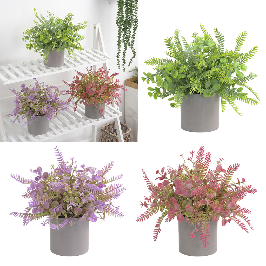 30x30cm Artificial Grass Plants Bonsai Home Garden Bedroom Balcony Party Decoration Small Potted Bonsai Plastic Ornament