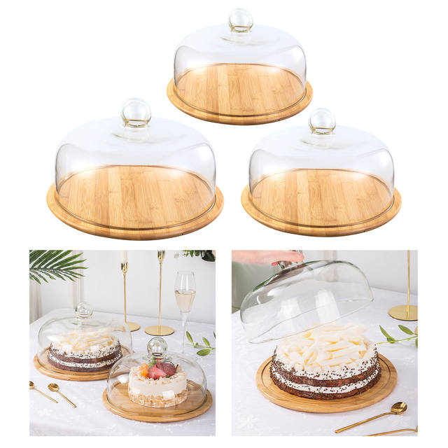 9 Inch Clea Glass Cake Dome, Home Kitchen Food Cove Pasty