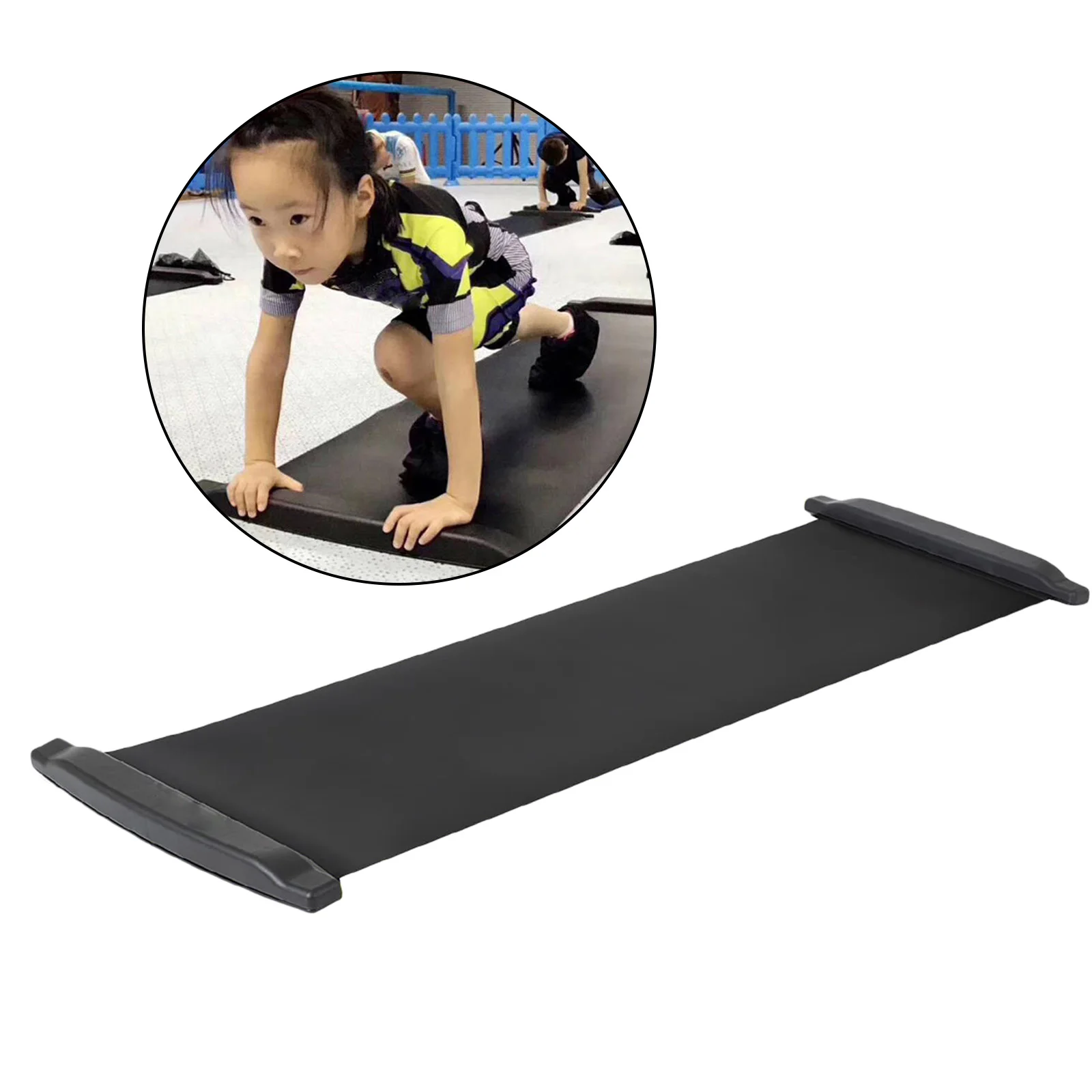 71x20'' Slide Board, Exercise Sliding Mat with End Stops for Skating Hockey Balance Trainer Workout Mat